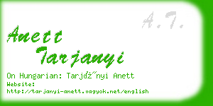 anett tarjanyi business card